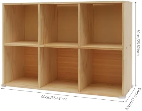 Cube Storage Bookshelf Wooden Storage Open Bookshelf, Multipurpose Display Storage Cabinet Vertical/Horizontal Organizer