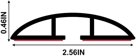 6.5Ft Floor Cord Cover Brown Silicone Cable Protector Easy to Install Wire Organizer and Hider for Home, Office, Garage 