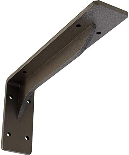 Ekena Millwork BKTM02X10X04EBHDB Steel Bracket Embrey, 2"W x 10"D x 4 3/4"H, Hammered Dark Bronze