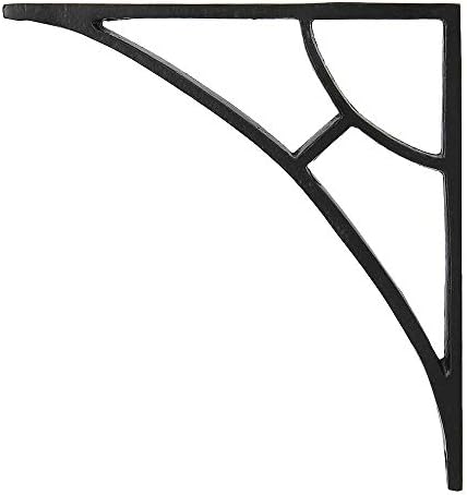 A29 Shelf Brackets, Iron, Black Powder Coat Finish, Set of 4