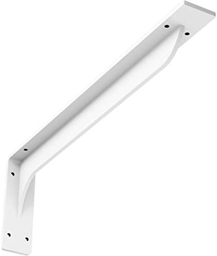 Ekena Millwork BKTM02X20X06EBPWH Steel Bracket Embrey, 2"W x 20"D x 6 1/2"H, White Primer