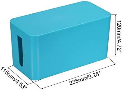 MECCANIXITY Cable Management Box PS Cord Organizer Box with Tie to Hide Wires & Power Strips Desk TV Computer Cable Orga