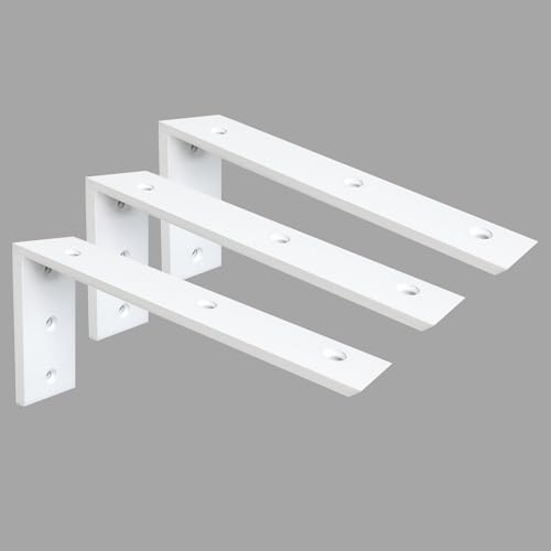 Countertop Support Bracket 3 Pack 18 Inch Heavy Duty 3/8" Thick White Granite Shelf L Bracket 18"x8"x2.5" Mantel Corbels