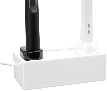 Linkidea Compact Bathroom Cable Organizer Box for Electric Toothbrush Chargers, Small Cord Hider Storage Case, Acrylic C