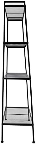 Widen 4-Tier Bookshelf, Free Standing Bookcase Storage Rack Shelves Plant Flower Stand with Wood Look for Living Room, B
