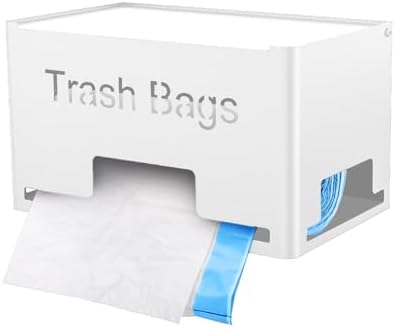STWWO Large Trash Bag Holder, Garbage Bag Dispenser Roll Holder, White
