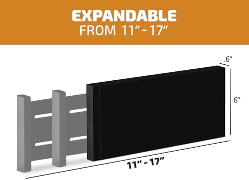 6 Pack Black Drawer Dividers - 6 Inch High for Deep Drawers, Adjustable 11.5 to 17 Inch Expandable Kitchen Drawer Organizer, Spring Loaded Dresser Separator for Clothes, Bedroom, Bathroom, Office