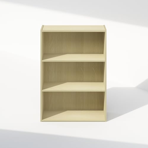 Furinno Simple Book Shelf, 3-Tier Bookshelf, Storage Shelves Bookcase, 9.7 x 23.7 x 31.5, for Living Room, Bedroom, Home