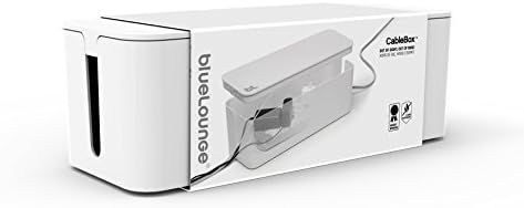 Bluelounge CableBox cable organizer hides messy, loose, tangled cables White color (CB01WH)