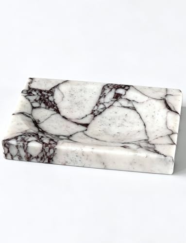 Marble Soap Dish Tray, Soap Bar Holder for Bathroom Shower