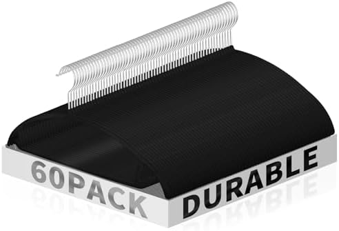 Jiang&Rong 60 Pack Black Velvet Hangers