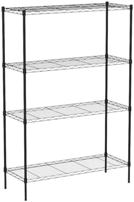 HCY 4-Tier Wire Shelving Unit Storage Shelves Shelf Organizer 54"x36"x14" Heavy Duty Metal Storage Rack NSF Height Adjus