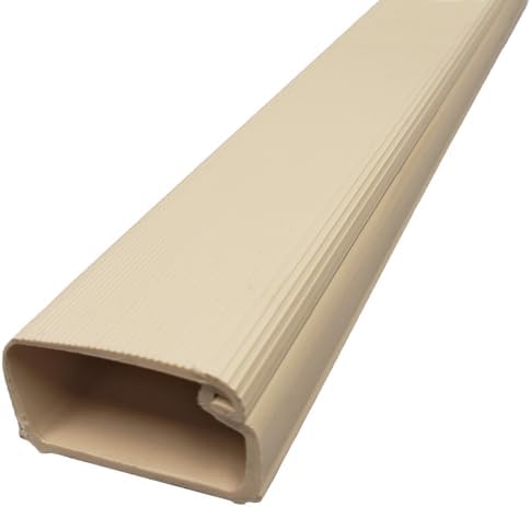 Electriduct 1.5" Locking Channel Raceway Cord Concealer and Wire Hider Cable Manager - 46 Inch - Beige