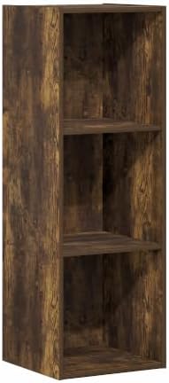 Furinno LUDER Book Shelf, 3-Cube Bookshelf, Bookcase, Amber Pine
