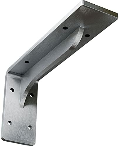 Ekena Millwork BKTM02X08X04EBCRS Steel Bracket Embrey, 2" W x 8" D x 4 1/4" H, Unfinished