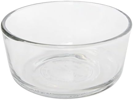 Pyrex 7200 (2-Cup) Glass Bowls With Orange Lids (4-Pack) - Made in USA