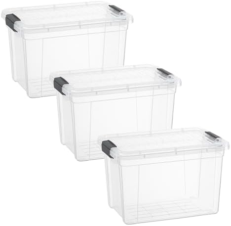 Superio 8.7 Quart Clear Plastic Storage Boxes with Lids, Stackable Organizer Containers, BPA-Free Storage Bins for Home,