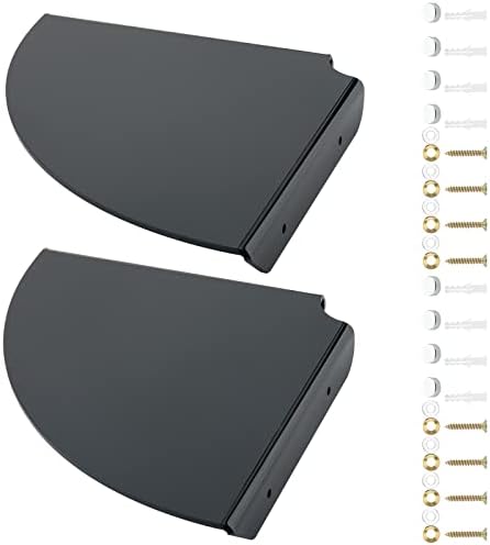 Cosmos 2 Pcs Acrylic Wall Mount Floating Corner Shelves Quarter Round Shower Shelf Hanging Corner Shelves Wall Storage D
