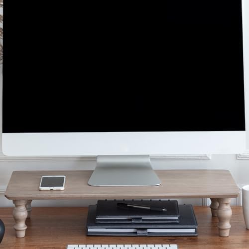 Anji Mountain Monitor Stand for Desk - Desktop Organizer & Laptop Riser, Ergonomic Monitor Riser, Space-Saving, Durable,