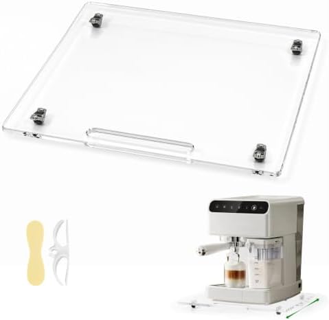 Appliance Slider – Sliding Tray for Coffee Maker, Clear Acrylic 13 x 14 In