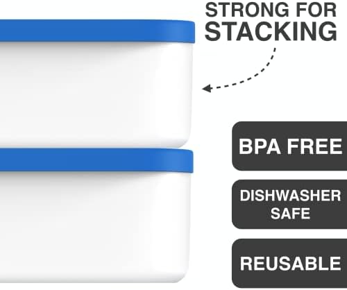 BALCI Ice Cream Container - 2 Quart Freezer Tub (Blue)