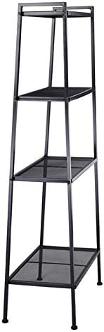 4 Tier Industrial Metal Bookshelf,Modern Ladder Bookcase Storage Organizer,Open Display Storage Rack,Plant Flower Shelve