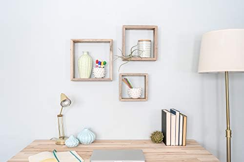 BARNWOODUSA Rustic Shelves, Square Floating Wood Shadowbox, Home Decor, Set