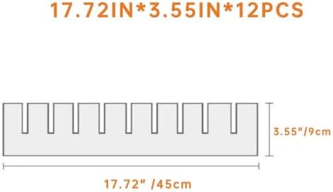 12Pcs Drawer Dividers, 17.72" x 3.55", Thick, DIY Organizer Separator, Large Adjustable Dresser Drawer Organizer for Clo
