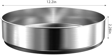 VAEHOLD Pantry Cabinet Lazy Susan Stainless Steel Black Spice Rack Turntable - Decorative Trays Storage Containers Organ