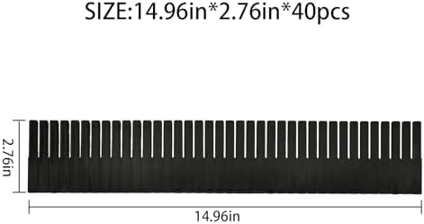 40Pcs Drawer Dividers, 14.96" x 2.76", Thin, DIY Plastic Drawer Separators, Large Adjustable Dresser Drawer Organizer fo