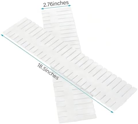 16 Pcs Adjustable Drawer Dividers Organizer, 18.5" Extra Long DIY Plastic Grid Separators, Cuttable Drawer Partitions fo