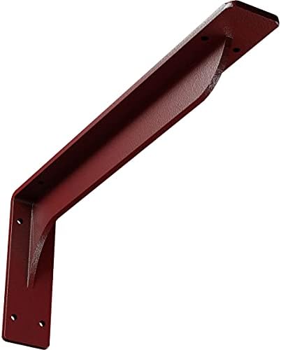 Ekena Millwork BKTM02X16X06EBHRE Steel Bracket Embrey, 2"W x 16"D x 6 1/2"H, Hammered Bright Red