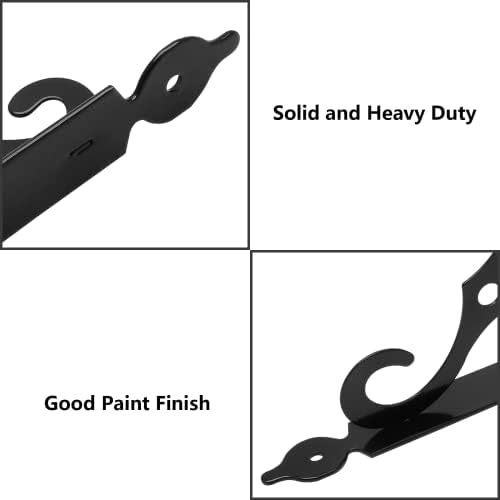 Luomorgo L Bracket Decorative Shelf Brackets, 7.4 Inch, Black, 2 Pcs