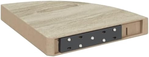 vidaXL Floating Corner Shelf Oak 9.8"x9.8"x1.5" MDF