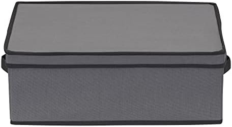 Household Essentials Mug and Tumbler Vision China Storage Box Chest, Gray