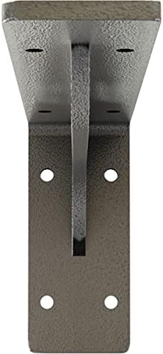 Ekena Millwork BKTM02X10X04EBHSV Steel Bracket Embrey, 2"W x 10"D x 4 3/4"H, Hammered Silver