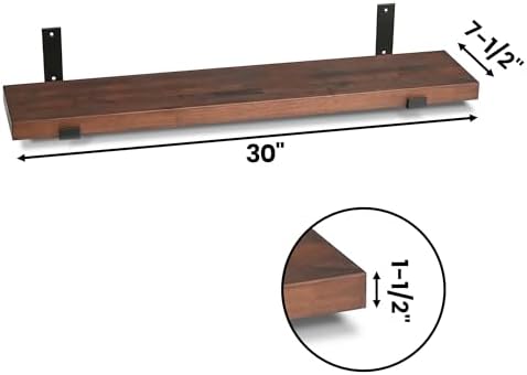 CONSDAN Floating Shelf for Wall Mounted Book Shelf Hanging Shelves Floating Bookshelf for Bedroom, Bathroom, Living Room