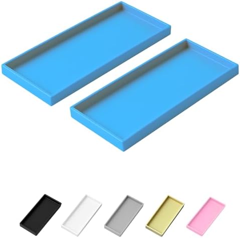 Vanity and Bathroom Tray, 11.8" ABS Countertop Organizer,Waterproof Vanity Tray for Toilet Tank,Perfume,Soap,Keys,Bathro