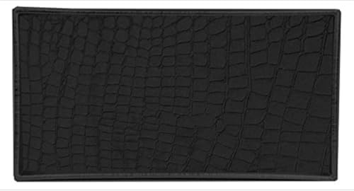 Perfume Tray for Vanity, (Black), by Home Basics | Faux Crocodile Vanity for Dresser Tops | Organizer Tray Great for Ser