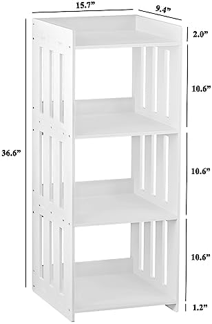 HAYOFAMY 4 Tier Bookshelf for Small Spaces 36.6”H Bookcase