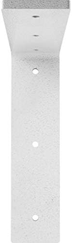 Ekena Millwork BKTM02X08X08HAHWH 2 inch W x 8 inch D x 8 inch H Hamilton Steel Bracket, Hammered White