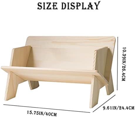 Wood Bookcase in Living Room/Home/Office, Desktop Book Shelf Organizer Bookshelves Storage Rack for CDs/Magazine/Books D