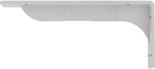 Ekena Millwork BKTM02X12X05EBHWH Steel Bracket Embrey, 2"W x 12"D x 5 1/4"H, Hammered White