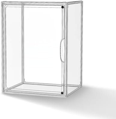 HOYOJA Clear Acrylic Display Case, Super Large Stackable Storage Bins Magnetic Attraction Lids, Acrylic Box for Collecti
