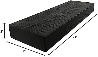 Joel’s Antiques 24 Inch Wooden Floating Shelves for Wall - 24x6x2 in