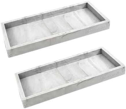 Spacewiser Countertop & Vanity Silicone Tray – 2 PC Small 7.7" Soap Tray