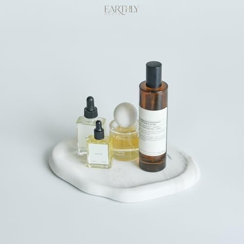 Natural Marble Trinket Tray – 9"x6" Cloud Shaped Decorative Dish for Jewelry, Keys, Perfume, Cosmetics, Vanity, Bathroom