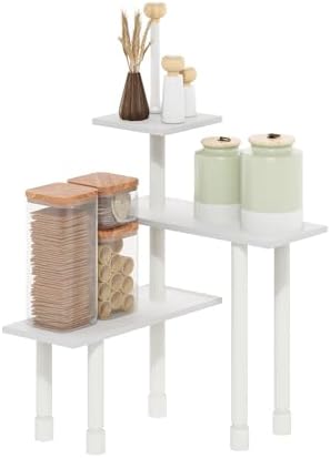 Furinno Turn-N-Tube Kitchen Countertop Organizer, 3-Tier Corner Countertop Organizer Shelf, Corner Shelf, for Kitchen, P
