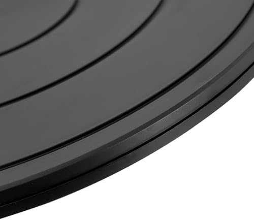1 Pack 16 Inch Lazy Susan Turntable Heavy Duty Black Rotating Platform Smooth 360 Swivel for Tabletop, Monitor, Crafts, 