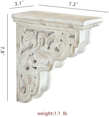 Set of 2 Corbels for Shelves Decorative Shelf Brackets Wood Corbels Farmhouse Shelf Corbels Distressed Decorative Shelf 